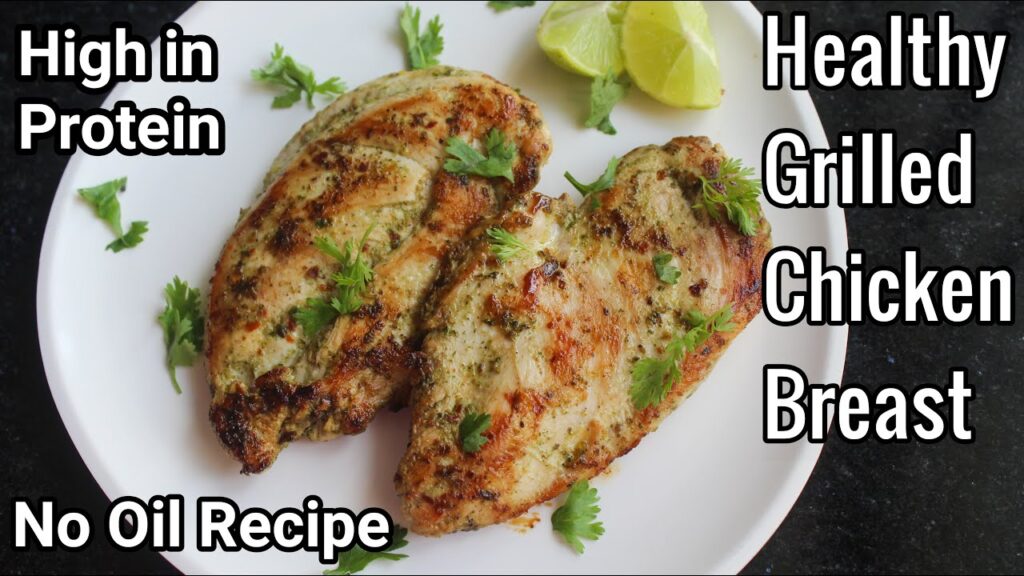 Grilled chicken breast with 31g protein per 100g — a top food choice when using a protein intake calculator daily grams tool to hit your muscle gain target
